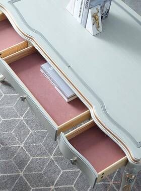 现椅代简约法式书桌家用式办公电脑欧桌小书桌柜FDG-8752合组家具