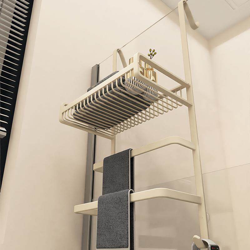 奶油浴371风置物架毛巾架玻璃门架子卫生间浴室浴巾架厕所淋房毛