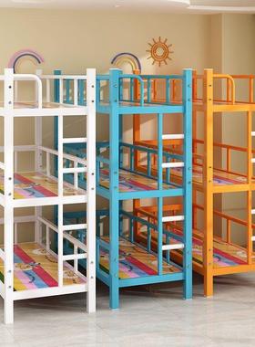 学生午托三层床双层床午铺铁架小饭桌辅导托管床78049班睡上下儿