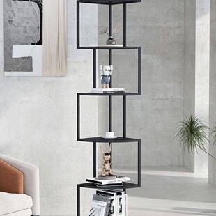 架转角书架三角置物架客厅拐角花架展架卧室墙角储物RXS收纳架示