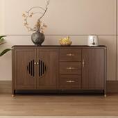 2025新新款 实EST木餐边柜家客用厅靠墙一体小边柜碗厨中式 厨房柜