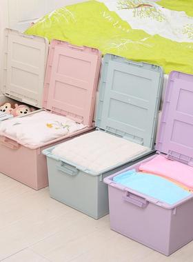底箱衣服14780床被子收纳特滑大号床下储物箱透明轮盒塑料床底收