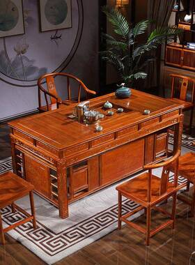 茶桌椅组合19849新中式套功夫泡茶台办室实木公仿茶几茶具装桌子