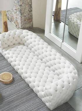 美式轻奢a皮沙发客厅大小户意型后现代bxtr式拉扣e83743设计师网