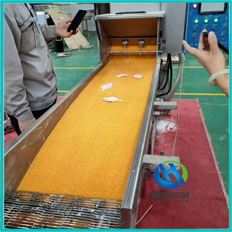 年糕裹糠机裹面包糠机器厂家直销 全自动油炸糕糍粑年糕上糠机