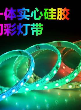 0559900灌胶幻彩灯带包胶l灯d灯条全5彩RGB户外炫彩ws281e2滴胶流