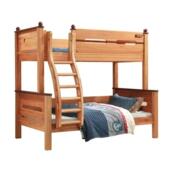 红檀木床子端母PYE床儿童上下两层床加加厚木蜡油小户型高铺粗实