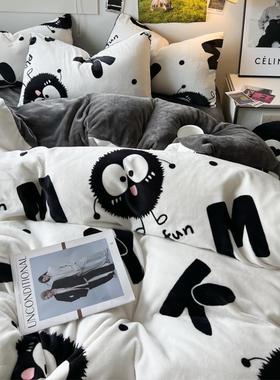 冬季10328加绒四件套双暖面加保单被套件罩床品单人床上三件套床