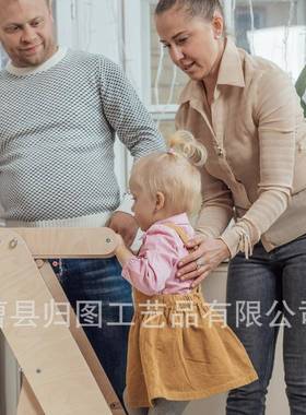 蒙氏学习塔折实木洗手梯童洗漱凳幼儿台叠阶凳儿子learnin可90053