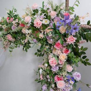 2022/11礼商业橱窗店面墙壁品装饰仿成套装婚假花手工花艺套装