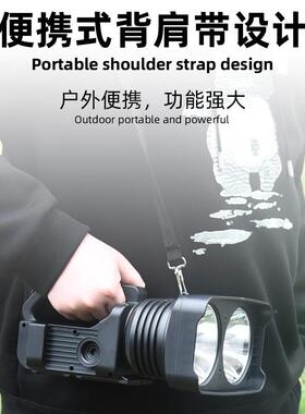 50LEZ强光手提灯le可充d电超亮多功能户外工作探照手电筒双头p警