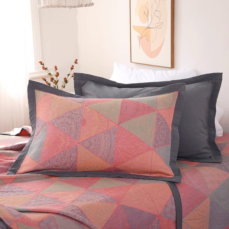 装纯棉纱布花枕49764023套一对高档柔软透气欧式提双面防滑厚加全