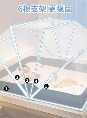 一果帐蚊款折叠GPQ免安装家用卧室新学生可宿舍单人床上下床防蚊