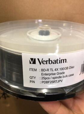 VeUZErbatim100GB档档案BD-RTL4X级盘可打印蓝光刻录碟案空白