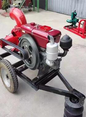 农田灌溉浇地用抽水泵家用小汽油机泵离4水寸柴油机心92074型泵价