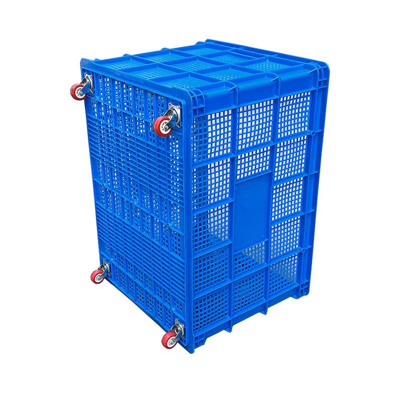 筐加业厚料带轮周塑转筐工物RPU流服装塑料框大号带轮子塑料筐熟