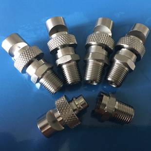 1快拆组合式 广角扇形喷嘴不锈钢嘴鸭水帘水幕20KAB度清洗喷头可拆