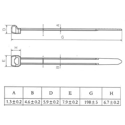 983TO5齿0RS尼龙反扎带汽车线束捆扎带反塑料捆绑带不伤线扣扎线