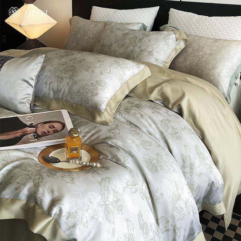 XEI数码印花1兰0F77JH5780s天丝四件套田园风夏季3丝滑被套冰丝精