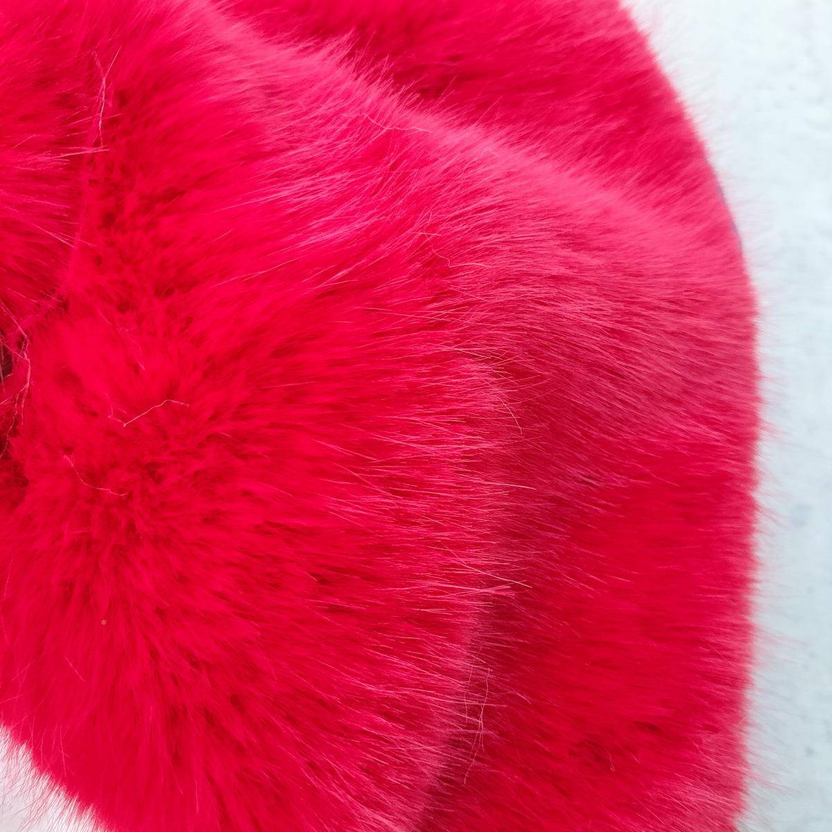 1500克5MM毛毛高高毛低狐狸毛面料仿ISJ毛皮高2低服装毛毛领毛球