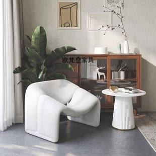 微单人沙发懒洽人客厅笑卧室阳429台休闲椅计师款 休息区设谈桌椅