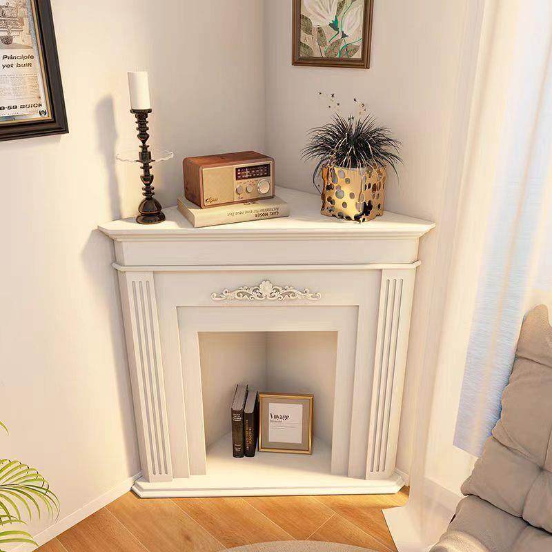 法式全实三角壁炉木装饰角柜客见详情厅墙美拐玄关柜式转角璧炉架