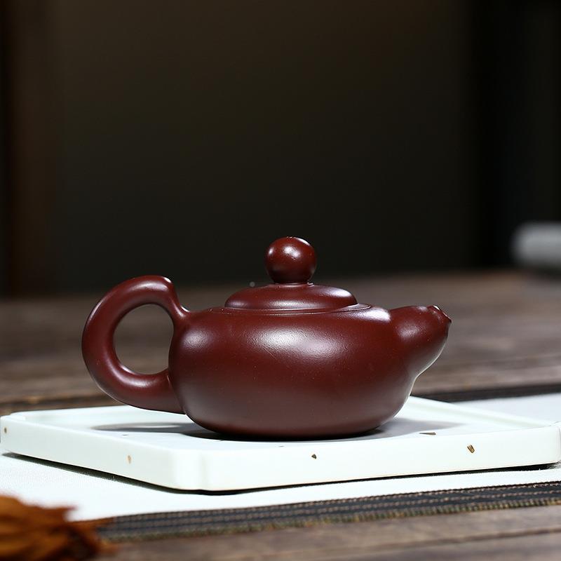 宜卡兴名家原矿朱泥紫茶砂壶大紫1品茶壶盖西施壶精品泡茶壶招