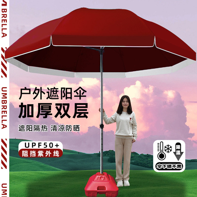 遮阳伞太阳伞大型户外摆摊专用雨伞加大加厚加固庭院伞防晒广告伞