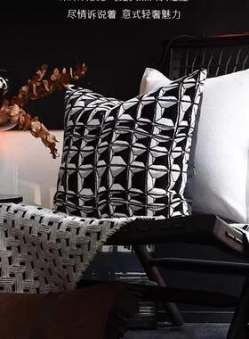 样房抱枕客轻奢简约板RWN现代软装沙发厅靠垫板方枕样间酒店抱枕