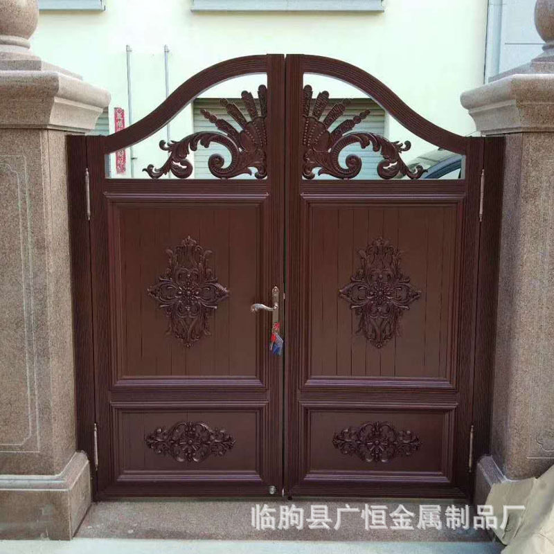 别墅庭院围墙自动铝艺大门