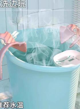 儿童洗浴桶婴儿宝宝澡盆泡F97J757T澡桶可坐浴桶家用小孩大号洗澡