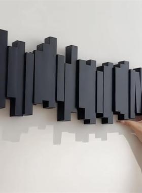 钢挂钩创意琴琴键入装户门墙壁饰门背关挂衣钩75037玄墙上免打孔