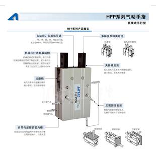 亚德客(AirTAC)侧轨型精密滑台气缸,双作用,带磁环；HLH20X60S
