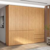 全实木橡木衣北欧原木儿卧室家用小型童户QDW现代柜简约