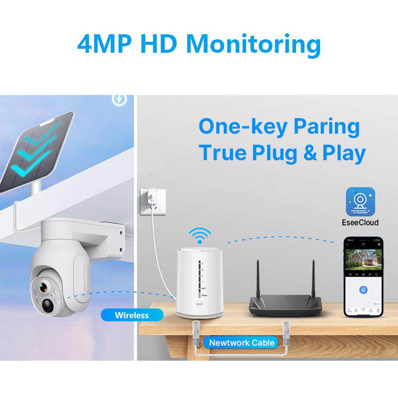 高清4万66900线摄像头基站套4路室外太阳能装低功耗监控摄无像头