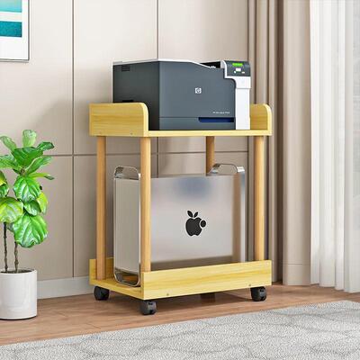 动式电脑主机75712托台架打印公机一体置物架办室可移多层落地机