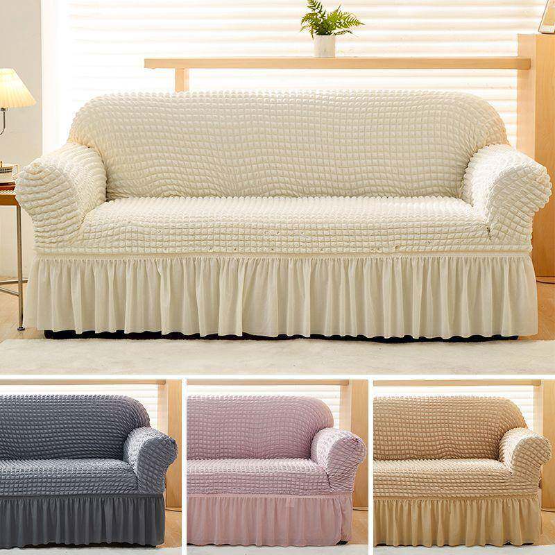 季四可用泡泡纱包弹沙发套防尘力沙发裙摆懒人沙发厂家直供罩笠厂