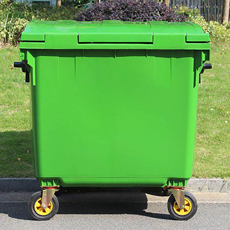 11清00升塑料垃圾桶户外大号环垃圾车手推洁1100L移动L1100A垃车