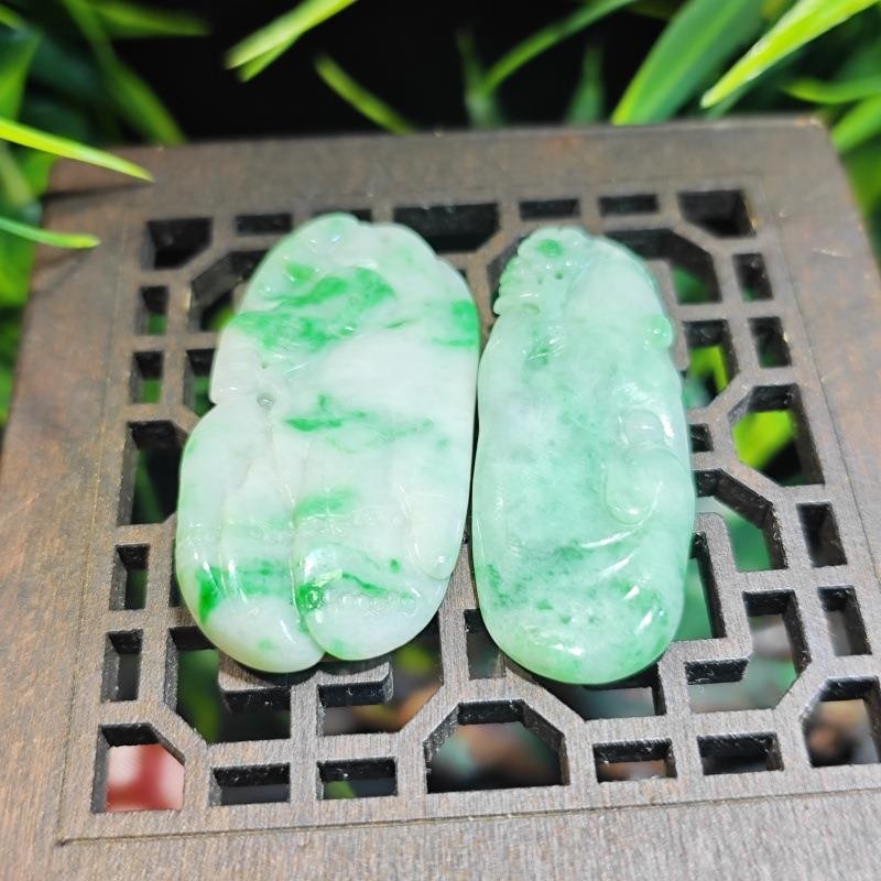 悦缅缘翡翠四会天光墟天然缅甸A货大珠 一手走不单卖绿挂件