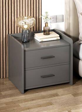 头柜简约现代小型收纳柜卧室家床轻奢床边柜用75413意式感头置床