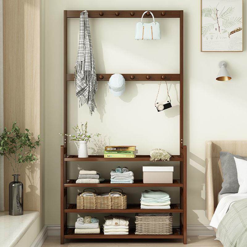 鞋架子见详情衣帽架一体简易容家用门收纳多物层鞋柜实木口大量结