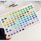 GN81克04931第三代240色丙广烯马叠克笔直液式 可色无气味软头马笔