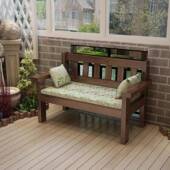 全实木长椅咖出租三房人双人客52502厅阳台休约闲简北欧风啡色沙