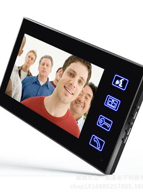 山一寸7触摸一拖彩色密二码门SY806MJS禁刷卡可机视对讲门铃无线