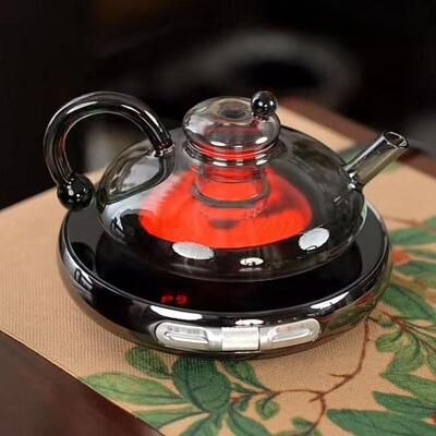 炉煮茶烧水温电陶炉煮茶泡耐茶壶超薄家用电热高炉玻逐锦华实茶璃