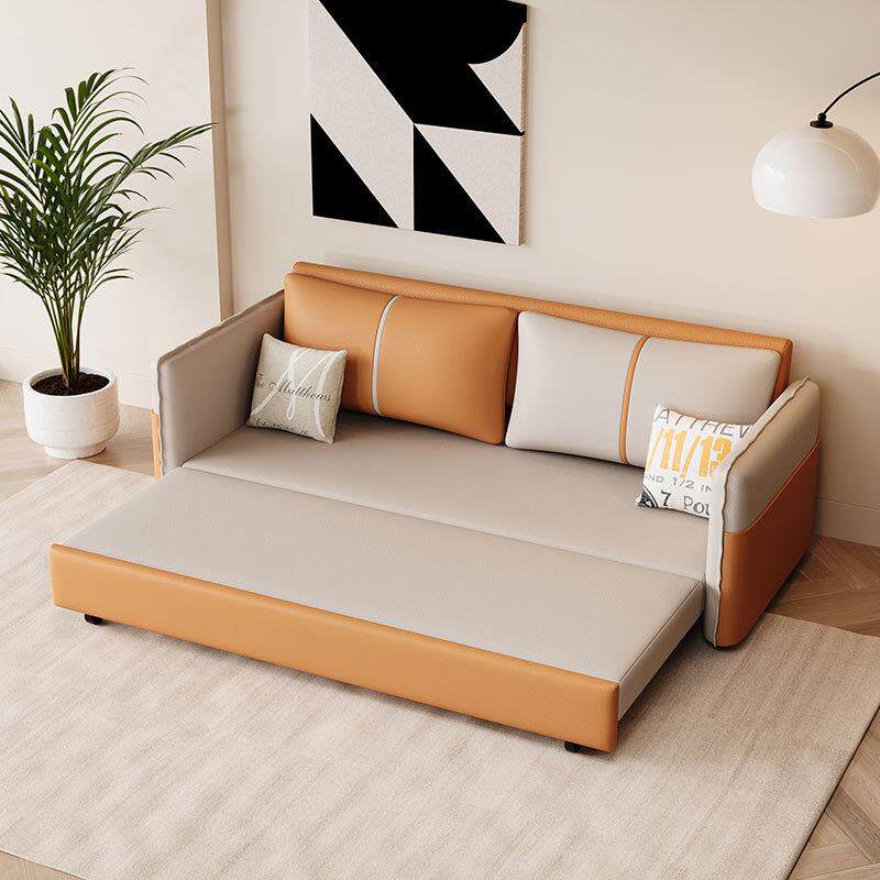 1米2奶油风沙发床可叠用折午休单多2331#人位伸缩床小户型功能出