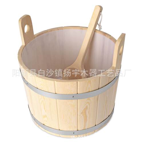 直销大桑拿房用木制17L含内胆桑拿木桶木勺畅销德国市场