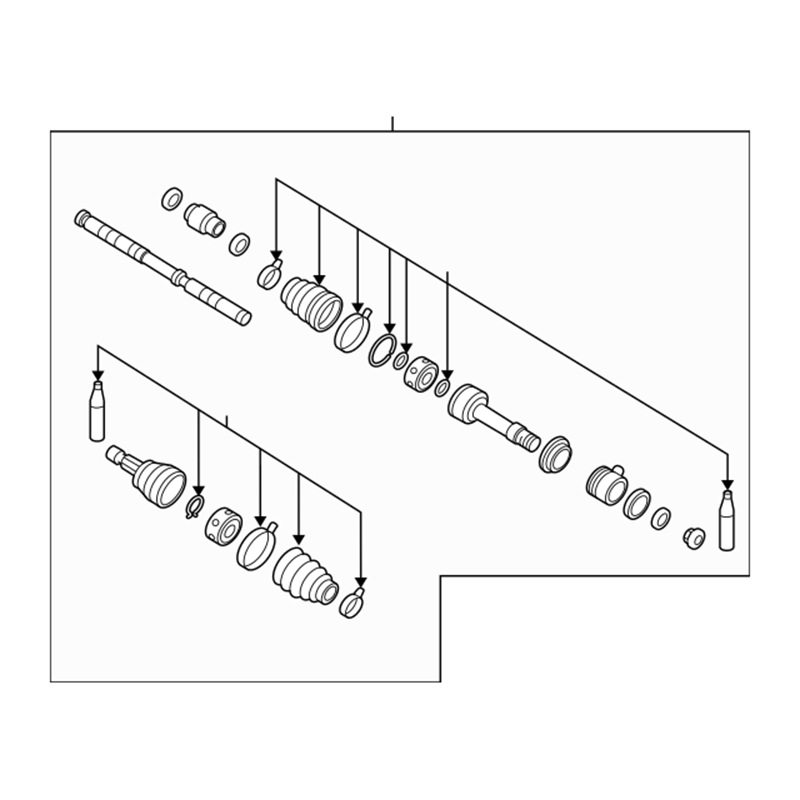 39101-9DL0A适用尼桑汽车内外球笼半轴总成传动轴CV