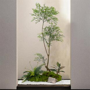 旅人蕉橱窗装饰树假绿植景观造景室内人造景组合摆件仿真南天竹