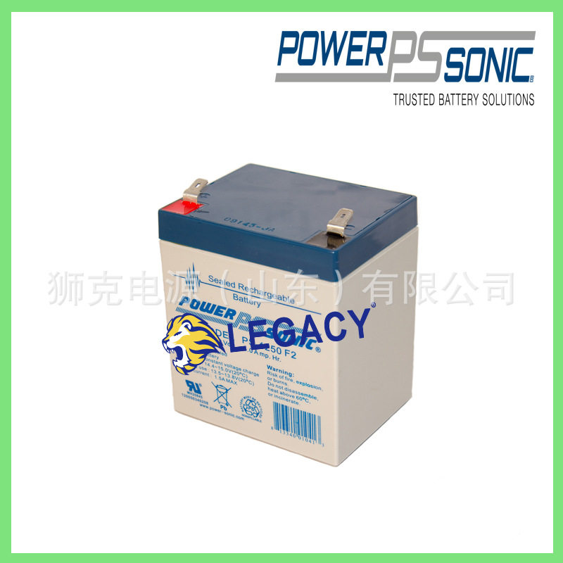 POWERSONIC 蓄电池MODEL PS-1250F2电池工业器械备储能12V5AH电瓶